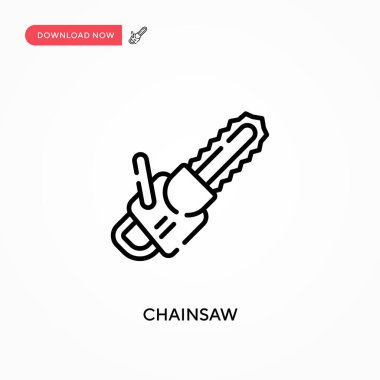 Elektrikli testere Basit vektör simgesi. Web sitesi veya mobil uygulama için modern, basit düz vektör çizimi