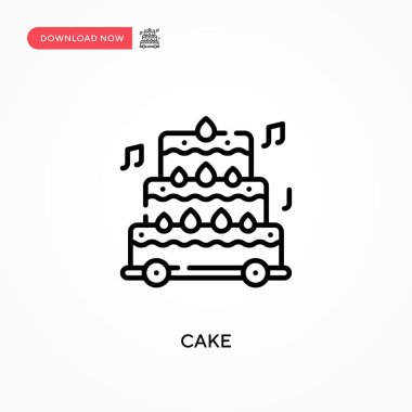 Kek basit vektör simgesi. Web sitesi veya mobil uygulama için modern, basit düz vektör çizimi