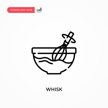 Basit vektör simgesini çırp. Web sitesi veya mobil uygulama için modern, basit düz vektör çizimi