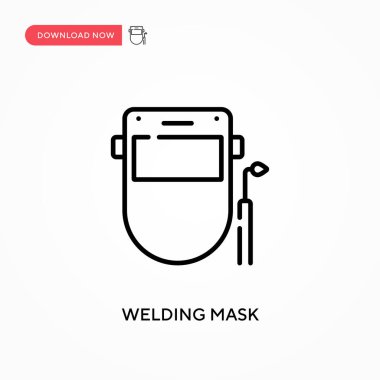 Kaynak maskesi Basit vektör simgesi. Web sitesi veya mobil uygulama için modern, basit düz vektör çizimi