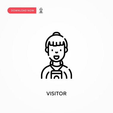 Ziyaretçi Basit vektör simgesi. Web sitesi veya mobil uygulama için modern, basit düz vektör çizimi