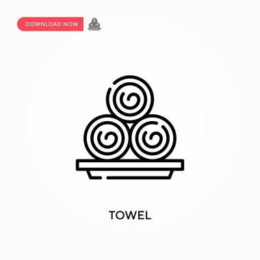 Havlu Basit vektör simgesi. Web sitesi veya mobil uygulama için modern, basit düz vektör çizimi