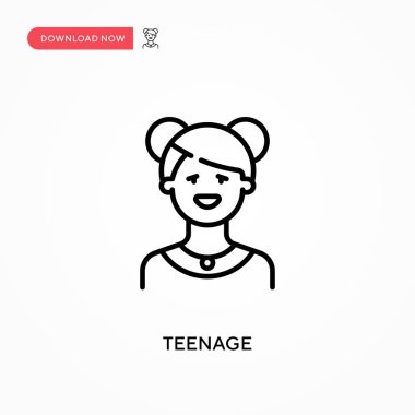Basit Gençlik vektör simgesi. Web sitesi veya mobil uygulama için modern, basit düz vektör çizimi