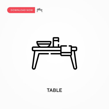 Tablo Basit vektör simgesi. Web sitesi veya mobil uygulama için modern, basit düz vektör çizimi