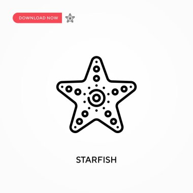 Denizyıldızı Basit vektör simgesi. Web sitesi veya mobil uygulama için modern, basit düz vektör çizimi