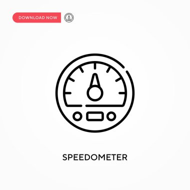 Hız göstergesi basit vektör simgesi. Web sitesi veya mobil uygulama için modern, basit düz vektör çizimi