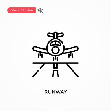 Runway Basit vektör simgesi. Web sitesi veya mobil uygulama için modern, basit düz vektör çizimi