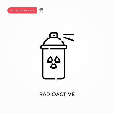 Radyoaktif Basit vektör simgesi. Web sitesi veya mobil uygulama için modern, basit düz vektör çizimi