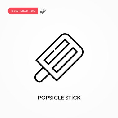 Dondurma çubuğu basit vektör simgesi. Web sitesi veya mobil uygulama için modern, basit düz vektör çizimi