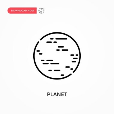 Basit vektör simgesi gezegeni. Web sitesi veya mobil uygulama için modern, basit düz vektör çizimi
