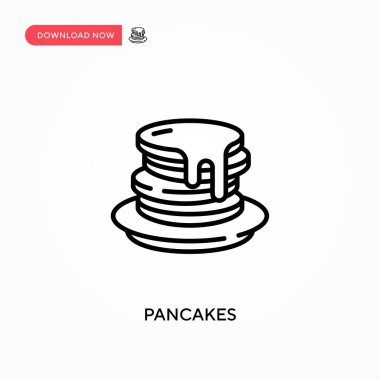 Pankek basit vektör simgesi. Web sitesi veya mobil uygulama için modern, basit düz vektör çizimi