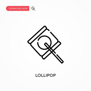 Lolipop Basit vektör simgesi. Web sitesi veya mobil uygulama için modern, basit düz vektör çizimi