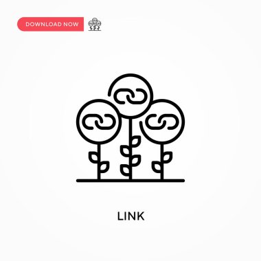 Basit Bağlantı vektör simgesi. Web sitesi veya mobil uygulama için modern, basit düz vektör çizimi