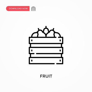 Meyve Basit vektör simgesi. Web sitesi veya mobil uygulama için modern, basit düz vektör çizimi
