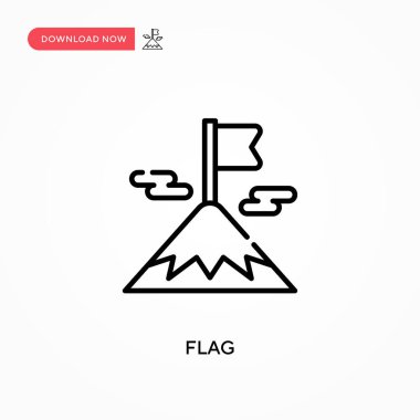 Bayrak Basit vektör simgesi. Web sitesi veya mobil uygulama için modern, basit düz vektör çizimi