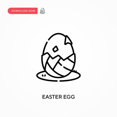 Paskalya yumurtası basit vektör ikonu. Web sitesi veya mobil uygulama için modern, basit düz vektör çizimi