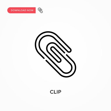 Basit Clip vektör simgesi. Web sitesi veya mobil uygulama için modern, basit düz vektör çizimi
