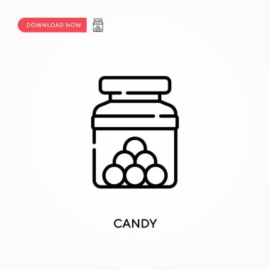 Basit Candy vektör simgesi. Web sitesi veya mobil uygulama için modern, basit düz vektör çizimi