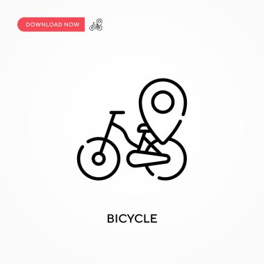 Basit bisiklet vektör simgesi. Web sitesi veya mobil uygulama için modern, basit düz vektör çizimi