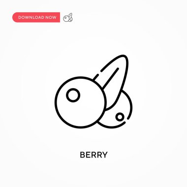 Berry Simple vektör simgesi. Web sitesi veya mobil uygulama için modern, basit düz vektör çizimi