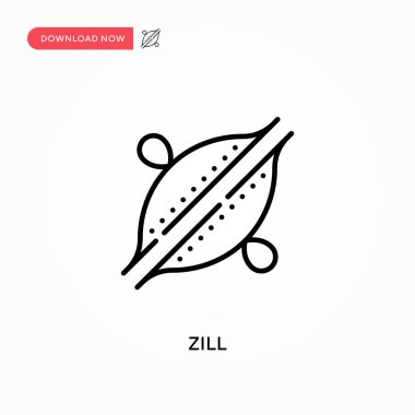 Zill Basit vektör simgesi. Web sitesi veya mobil uygulama için modern, basit düz vektör çizimi
