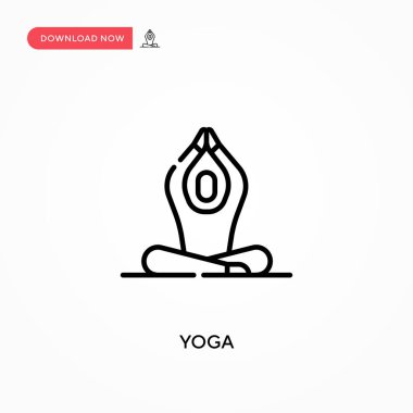Yoga Basit vektör simgesi. Web sitesi veya mobil uygulama için modern, basit düz vektör çizimi