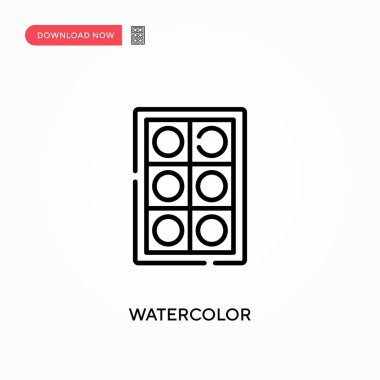 Suluboya basit vektör simgesi. Web sitesi veya mobil uygulama için modern, basit düz vektör çizimi