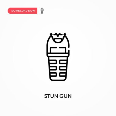 Şok tabancası. Basit vektör simgesi. Web sitesi veya mobil uygulama için modern, basit düz vektör çizimi