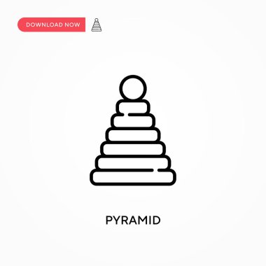 Piramit Basit vektör simgesi. Web sitesi veya mobil uygulama için modern, basit düz vektör çizimi