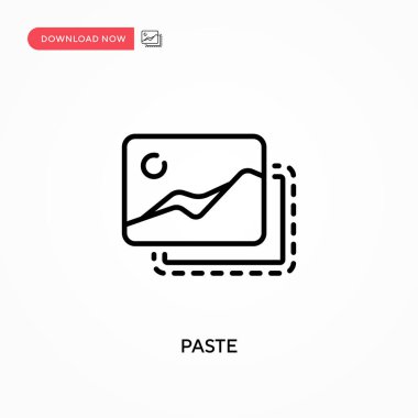 Basit vektör simgesini yapıştır. Web sitesi veya mobil uygulama için modern, basit düz vektör çizimi