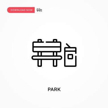 Park Basit vektör simgesi. Web sitesi veya mobil uygulama için modern, basit düz vektör çizimi