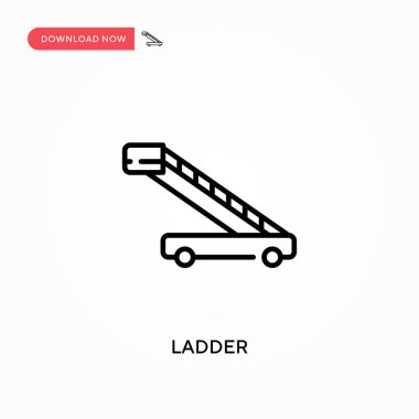 Merdiven Basit vektör simgesi. Web sitesi veya mobil uygulama için modern, basit düz vektör çizimi