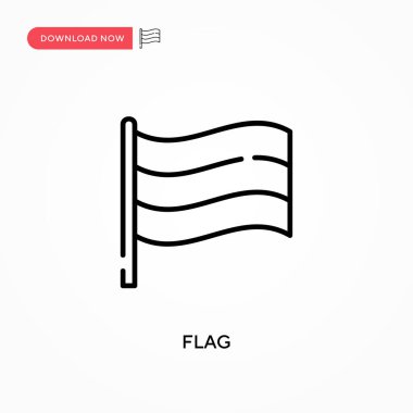 Bayrak Basit vektör simgesi. Web sitesi veya mobil uygulama için modern, basit düz vektör çizimi