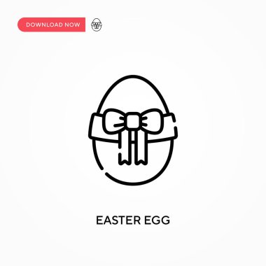 Paskalya yumurtası basit vektör ikonu. Web sitesi veya mobil uygulama için modern, basit düz vektör çizimi