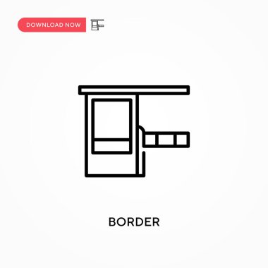 Basit Kenarlık vektör simgesi. Web sitesi veya mobil uygulama için modern, basit düz vektör çizimi