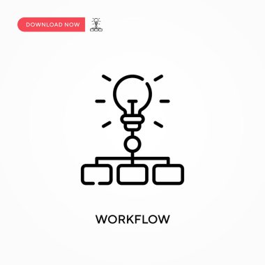 Çalışma Akışı Basit vektör simgesi. Web sitesi veya mobil uygulama için modern, basit düz vektör çizimi