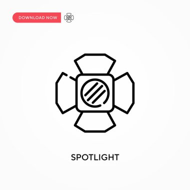 Spotlight Basit vektör simgesi. Web sitesi veya mobil uygulama için modern, basit düz vektör çizimi