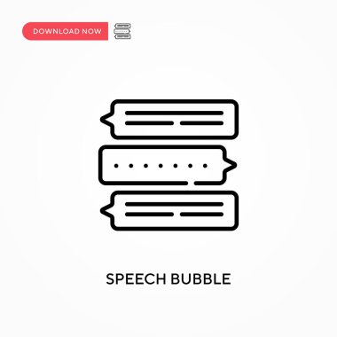 Konuşma balonu Basit vektör simgesi. Web sitesi veya mobil uygulama için modern, basit düz vektör çizimi