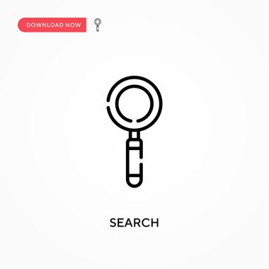 Basit vektör simgesini ara. Web sitesi veya mobil uygulama için modern, basit düz vektör çizimi