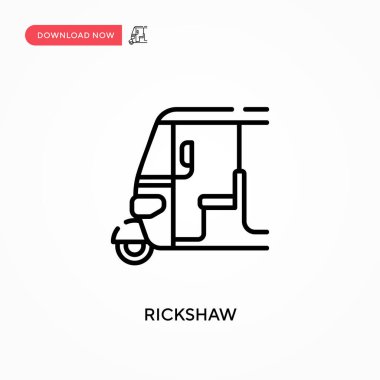 Rickshaw Basit vektör simgesi. Web sitesi veya mobil uygulama için modern, basit düz vektör çizimi