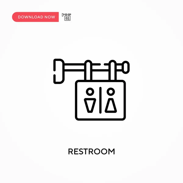 Restroom Enkel Vektorikon Modern Enkel Platt Vektor Illustration För Webbplats — Stock vektor