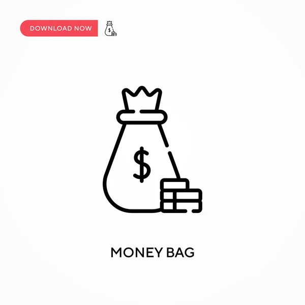 Τσάντα Χρημάτων Απλή Διανυσματική Εικόνα Σύγχρονη Απλή Επίπεδη Διανυσματική Απεικόνιση — Διανυσματικό Αρχείο