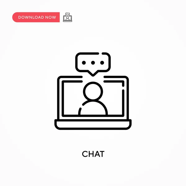 Chat Ícone Vetorial Simples Ilustração Vetorial Plana Moderna Simples Para — Vetor de Stock