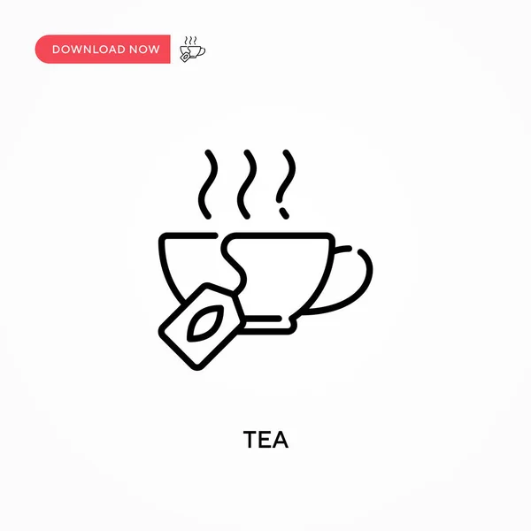 Tea Semplice Icona Vettoriale Moderna Semplice Illustrazione Vettoriale Piatta Sito — Vettoriale Stock