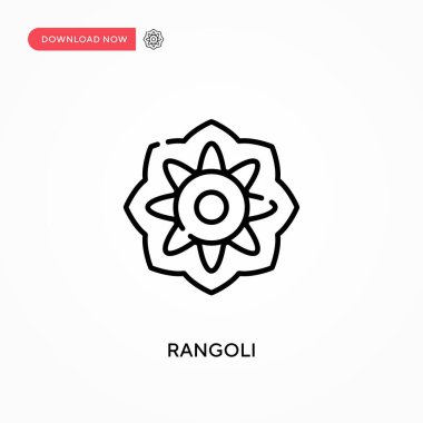 Rangoli Basit vektör simgesi. Web sitesi veya mobil uygulama için modern, basit düz vektör çizimi