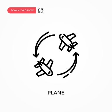Basit düzlem vektör simgesi. Web sitesi veya mobil uygulama için modern, basit düz vektör çizimi