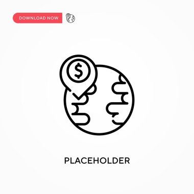 Yer Tutucu Basit vektör simgesi. Web sitesi veya mobil uygulama için modern, basit düz vektör çizimi