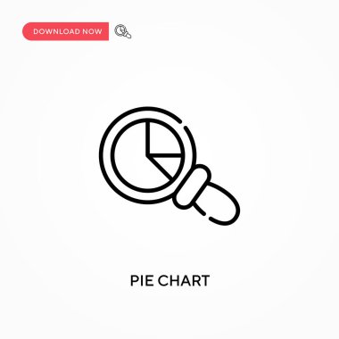 Pasta grafiği basit vektör simgesi. Web sitesi veya mobil uygulama için modern, basit düz vektör çizimi