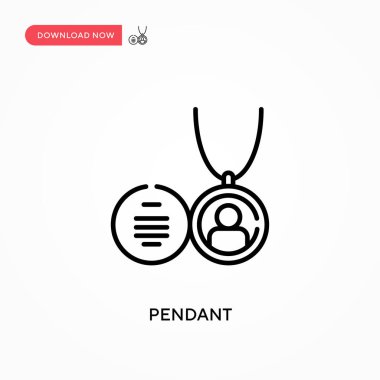 Kolye Basit vektör simgesi. Web sitesi veya mobil uygulama için modern, basit düz vektör çizimi
