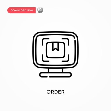 Basit vektör simgesi sipariş et. Web sitesi veya mobil uygulama için modern, basit düz vektör çizimi